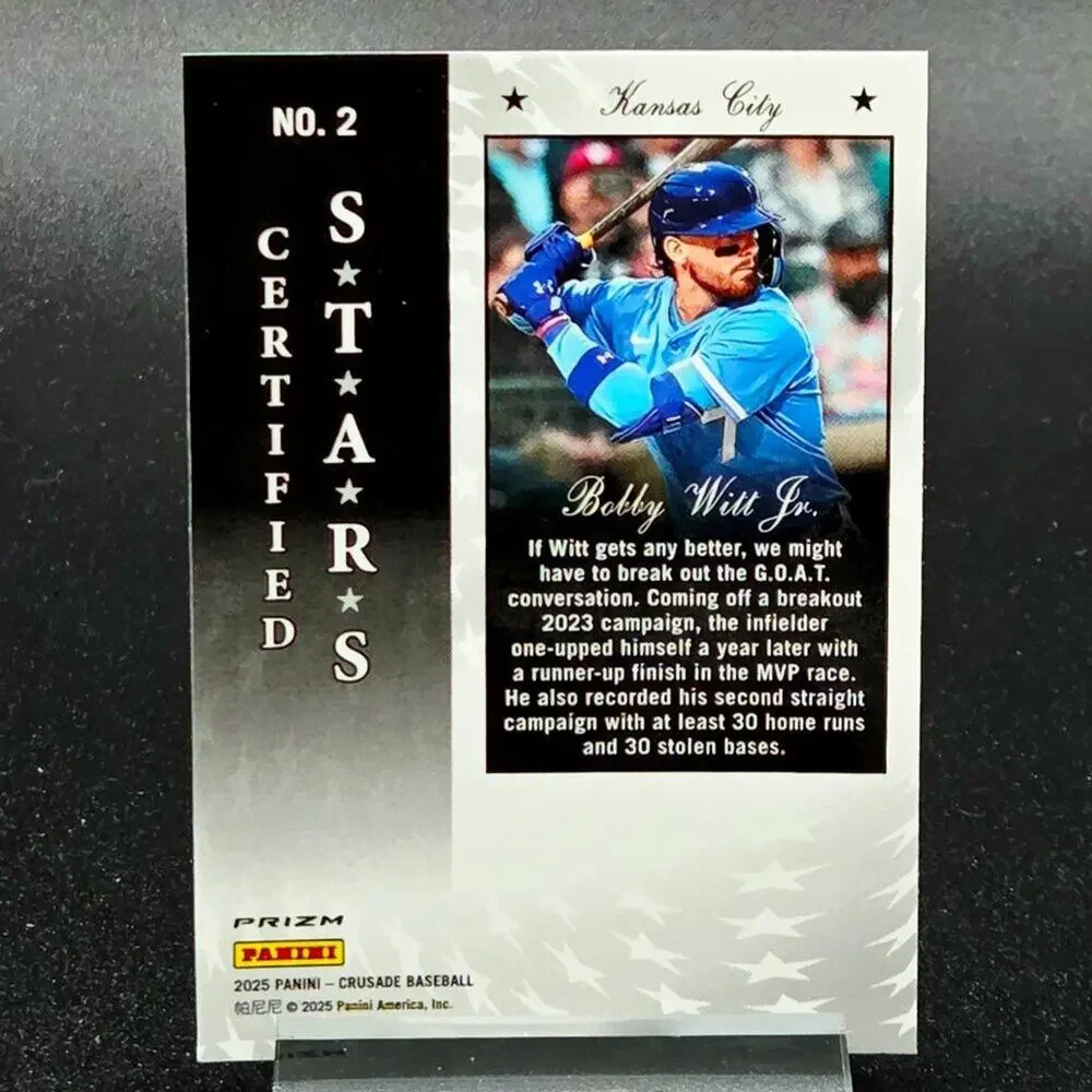 Bobby Witt Jr. Bowman Select Certified Stars Kansas City Royals Star